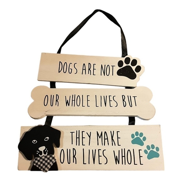 THREE tier dog plaque with black ribbon hanger. - Picture 5 of 6